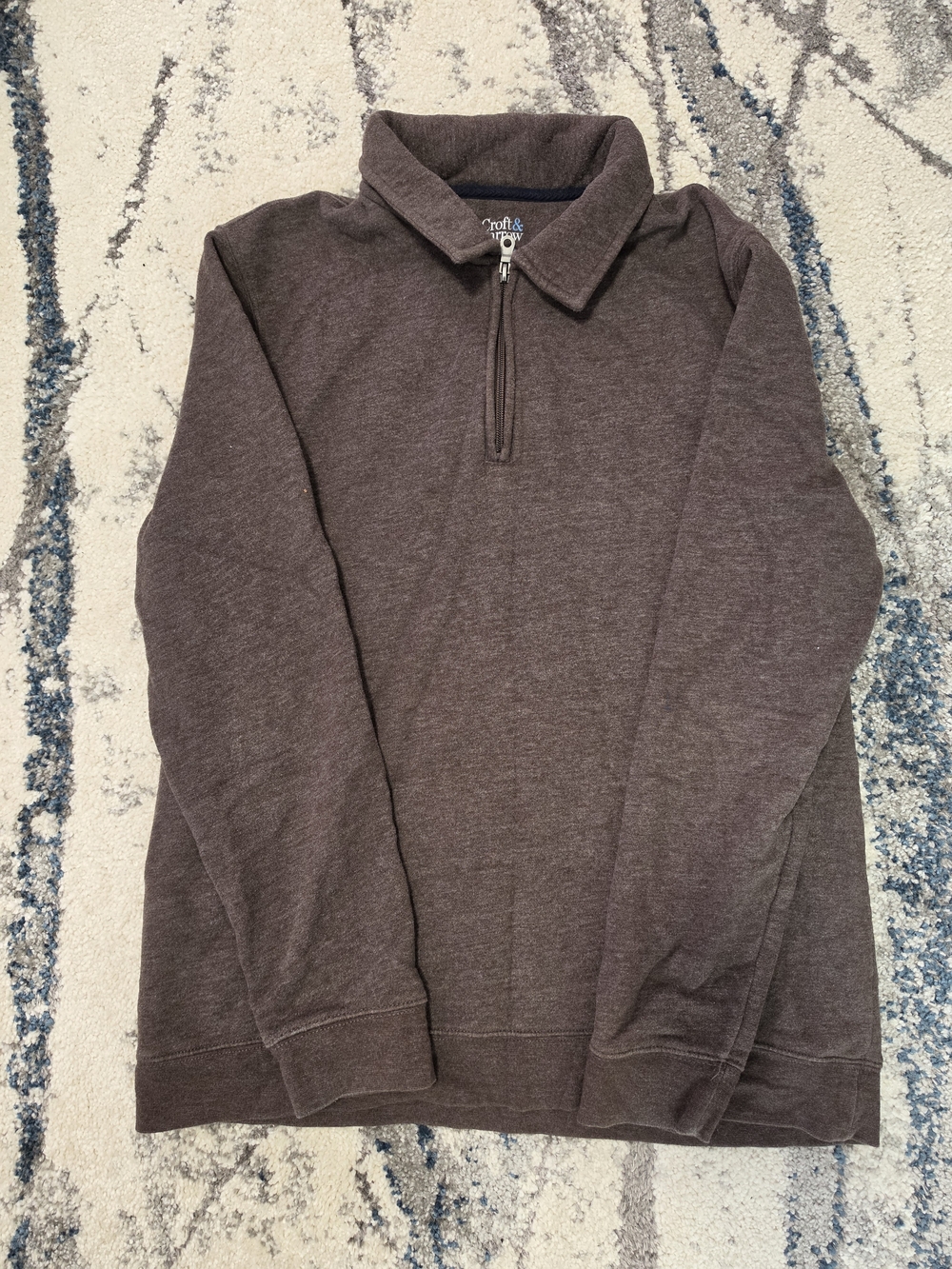 Men's Brown Quarter-Zip Pullover Sweater - Croft & Barrow